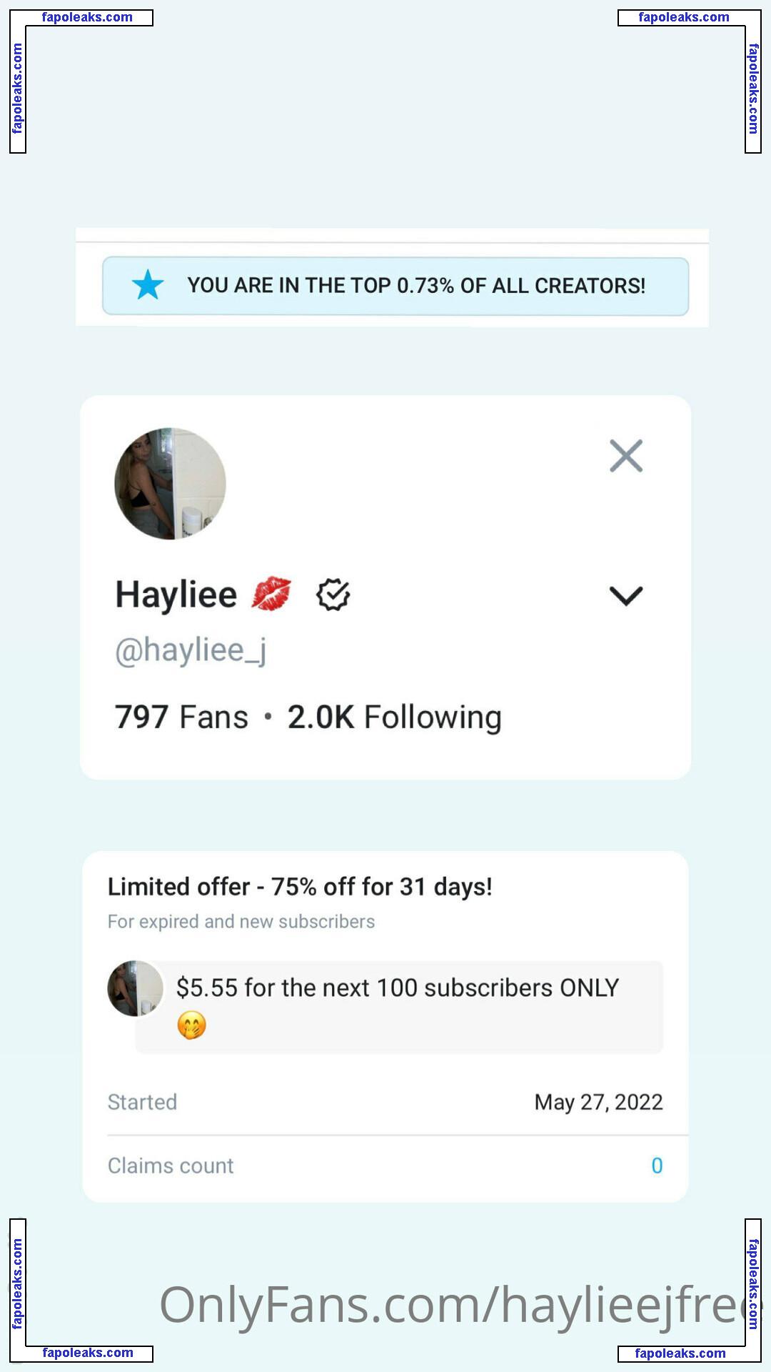 haylieejfree / haylieeeefrees nude photo #0007 from OnlyFans