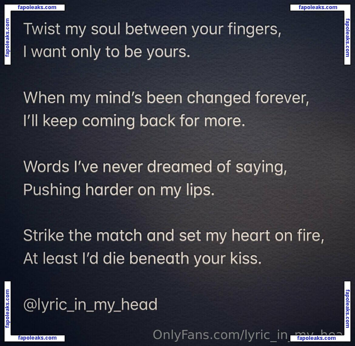 lyric_in_my_head / made_with_moxie_ nude photo #0044 from OnlyFans