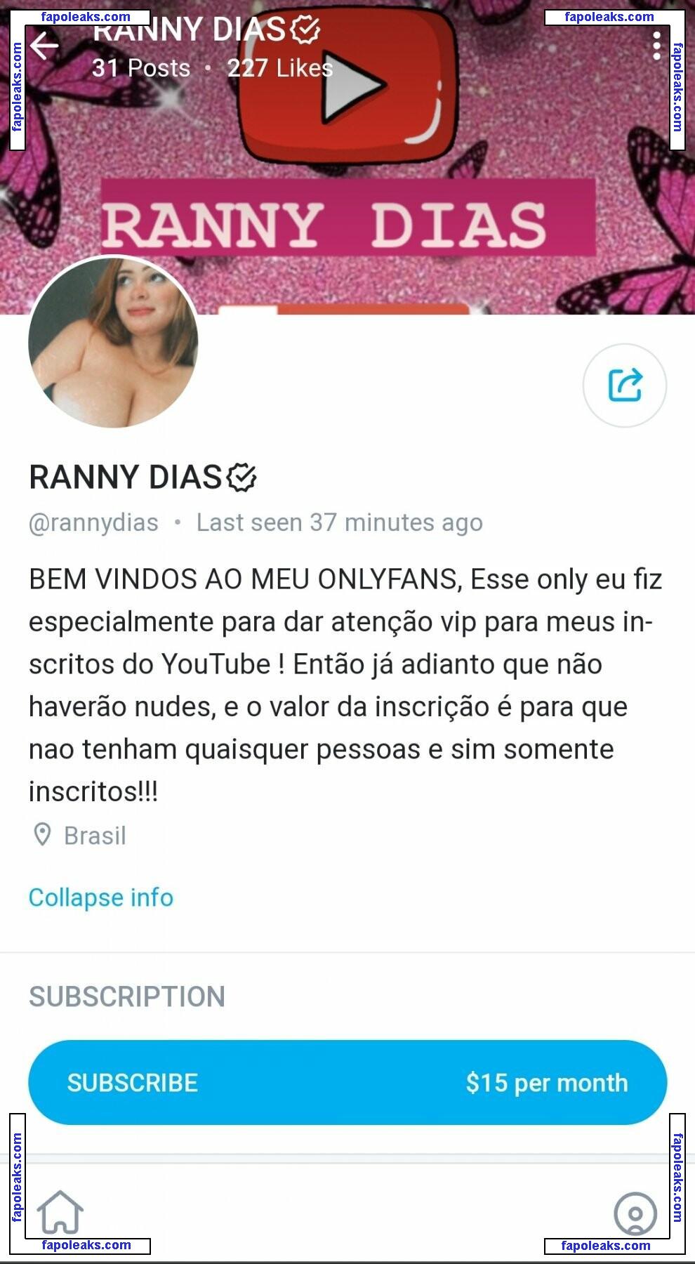 Ranny Dias / rannydias / ranybatistadias nude photo #0051 from OnlyFans
